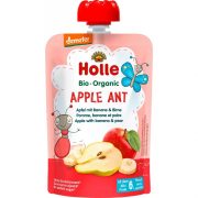 Holle, BIO augļu biezenis ar banāniem un bumbieriem "Apple Ant" no 6mēn., 100g