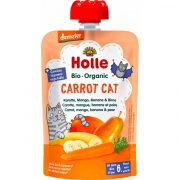Holle, BIO burkānu, mango, banānu un bumbieru biezenis “Carrot Cat” no 6mēn., 100g