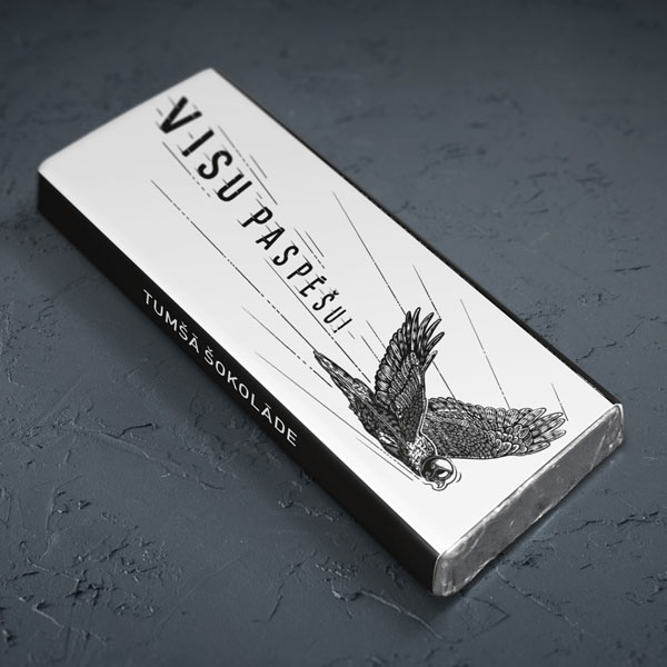 Tumšā šokolāde, 18g, dadzis, Vanags, Visu paspēšu Tumšā šokolāde, 18g, dadzis, Vanags, Visu paspēšu