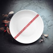 Šķīvis, dadzis, 205x205x25mm, Rakstu josla