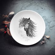 Šķīvis, dadzis, 205x205x25mm, Zirgs, Pēdējais laiks atlaist bizes