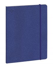 Purpurs Touch piezīmju grāmata ar gumiju zila 190x254mm