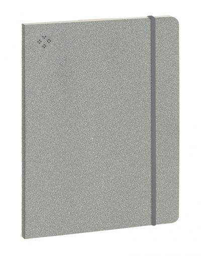 Purpurs Touch piezīmju grāmata ar gumiju pelēka 190x254mm