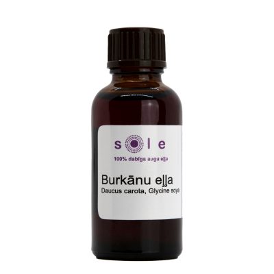 Sole, burkānu eļļa, 30ml tumšā stikla pudelē