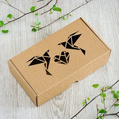 Dāvanu kaste, "Origami putni", (230x127x60mm)