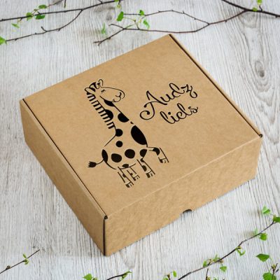 Dāvanu kaste, "Žirafe, audz liels!", (257x234x60mm)