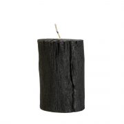 Dobeles sveces, svece cilindra formā ar melnu pērļu laku un kokogli, 70x100mm