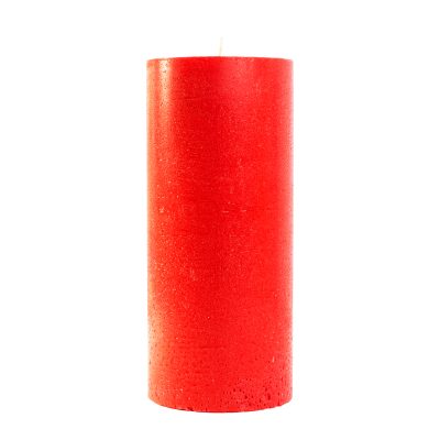Un:Te, sarkana rustikas svece, 65x150mm