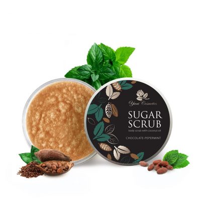 Yani Cosmetics, šokolāde & piparmētra cukura skrubis, 250g