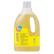 Sonett, šķidrais mazgāšanas līdzeklis krāsainai veļai plastmasas pudelē ar dzeltenu etiķeti