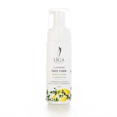 Salons Līga Sejas putas Timiāns un citrons 160ml baltā pudelē