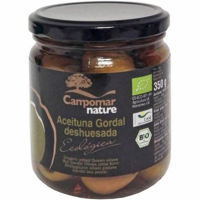 Campomar Nature, gordal olīvas bez kauliņiem, BIO, 350g
