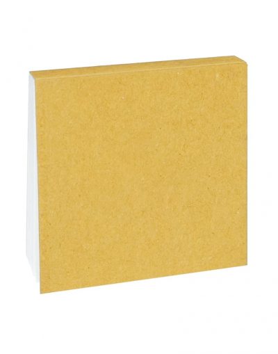 Purpurs blociņš ar pārstrādātām lapām 9x9cm dzeltens