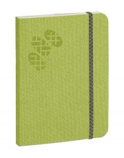 Purpurs Touch piezīmju grāmata ar gumiju zaļa 105x145mm