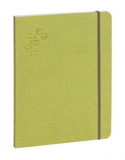 Purpurs Touch piezīmju grāmata ar gumiju zaļa 157x210mm