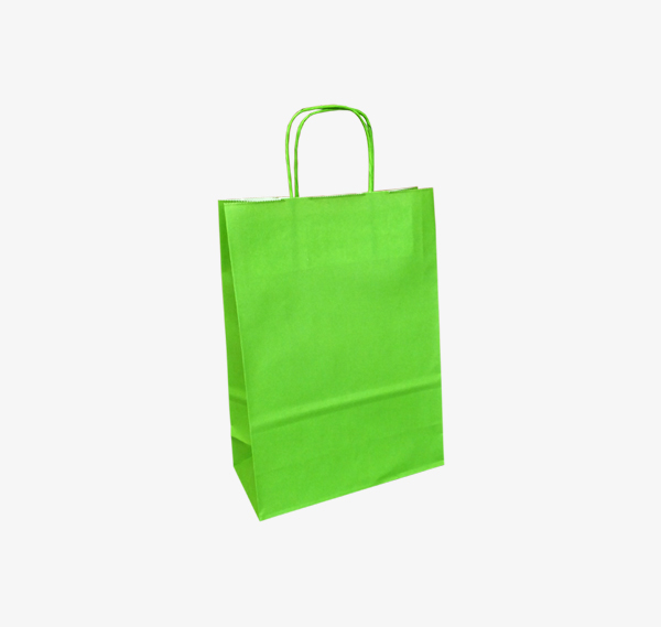 Dāvanu maisiņš, ar vītu rokturi, gaiši zaļš, 18x8x22cm – DabaDaba