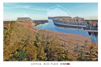 Kartīte, "Latvijas kontūra. Daugava" (100x150mm)