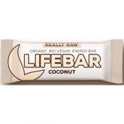 Lifebar, batoniņš ar kokosriekstiem, BIO, 47g bēšīgā iepakojumā