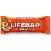 Lifebar, batoniņš ar Brazīlijas riekstiem un guarānu, BIO, 47g oranžā iepakojumā