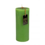 Dobeles sveces, zaļa rustikas svece cilindra formā, 60x140mm
