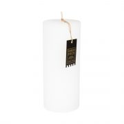 Dobeles sveces, balta rustikas svece cilindra formā, 60x140mm