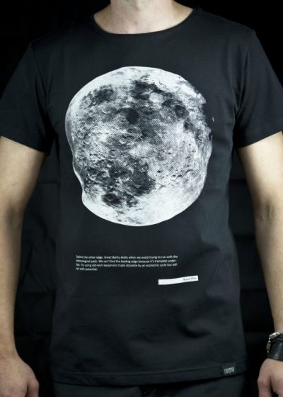 Cemme, melns T-krekls "Mēness"