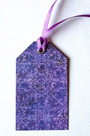 Sešu dāvanu etiķešu komplekts Austra, violets