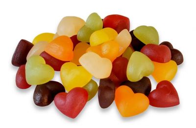 Livin, vegāniskas želejkonfektes Fruit Hearts