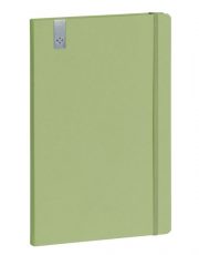 Purpurs zaļa piezīmju grāmata ar gumiju BLOOM