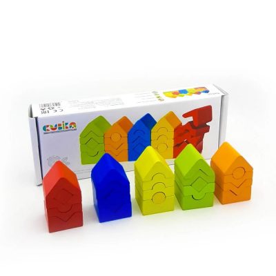 Eco Toys City, koka klucīšu piramīda