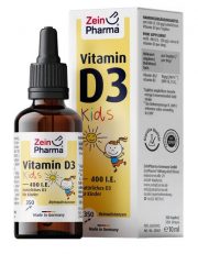 ZeinPharma, D3 vitamīna pilieni bērniem, 400SV, 10ml stikla pudelē ar pipeti