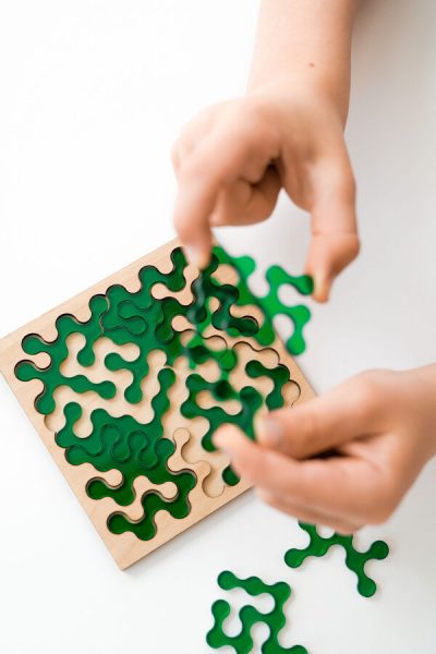 Klik puzles, mega zaļā puzle