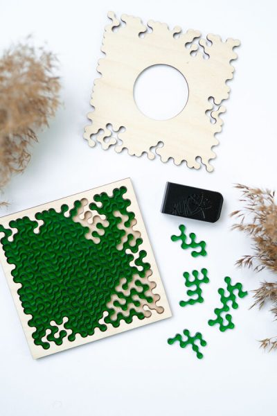 Klik puzles, mini zaļā puzle