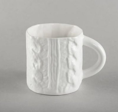 Porcelāna galerija, tējas krūze ar adījuma rakstu, 400ml