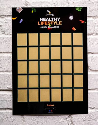 Scratchify, nokasāms plakāts "Healthy Lifestyle"