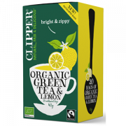 Clipper, zaļā tēja ar citronu, 20x2g/40g