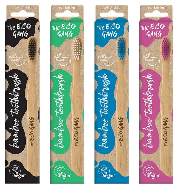 The Eco Gang, mīksta bambusa zobu birste The Eco Gang, mīksta bambusa zobu birste