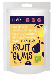 Livin, želejkonfektes "Fruit Gummies", BIO, 75g