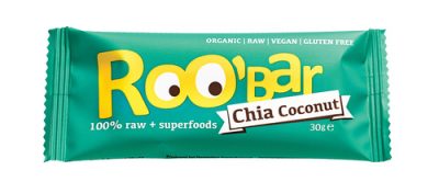Roobar, kokosriekstu batoniņš ar čia sēklām, 30g