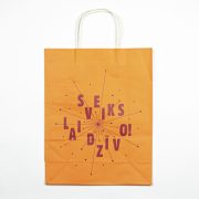 Dāvanu maisiņš, daba, 260x320mm, oranžs, Sveiks lai dzīvo