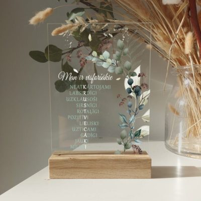 ESPdecor, organiskā stikla dekors "Krustvecāki", 15x21cm