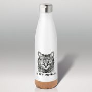 Tērauda termo pudele, dadzis, 560ml, Mājas kaķis, Pa dzīvi murrāju