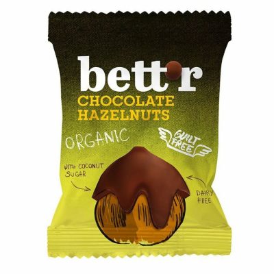 Bett'r, lazdu rieksti šokolādē, BIO, 40g