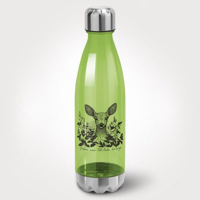 BPA free pudele, dadzis, 700ml, zaļa, Stirna, Nekur nav tik labi kā mežā