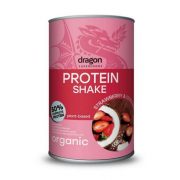 Dragon Superfoods, sporta dzēriens "Protein Shake" ar zemenēm un kokosriekstiem, BIO, 450g