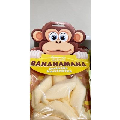 Karameļu darbnīca, putotā konfekte "Bananamana", 150g