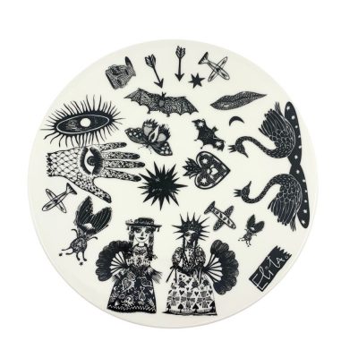 Patmalniece, porcelāna šķīvis “Gulbji”