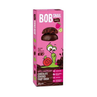 Bob Snail, ābolu un aveņu rullīši ar šokolādi bērniem, 30g