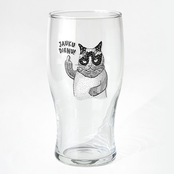 Universāla glāze, dadzis, 580ml, Kaķis, Jauku dienu Universāla glāze, dadzis, 580ml, Kaķis, Jauku dienu