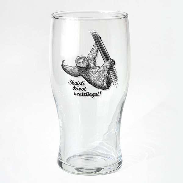 Universāla glāze, dadzis, 580ml, Sliņķis, Skaisti dzīvot neaizliegsi Universāla glāze, dadzis, 580ml, Sliņķis, Skaisti dzīvot neaizliegsi